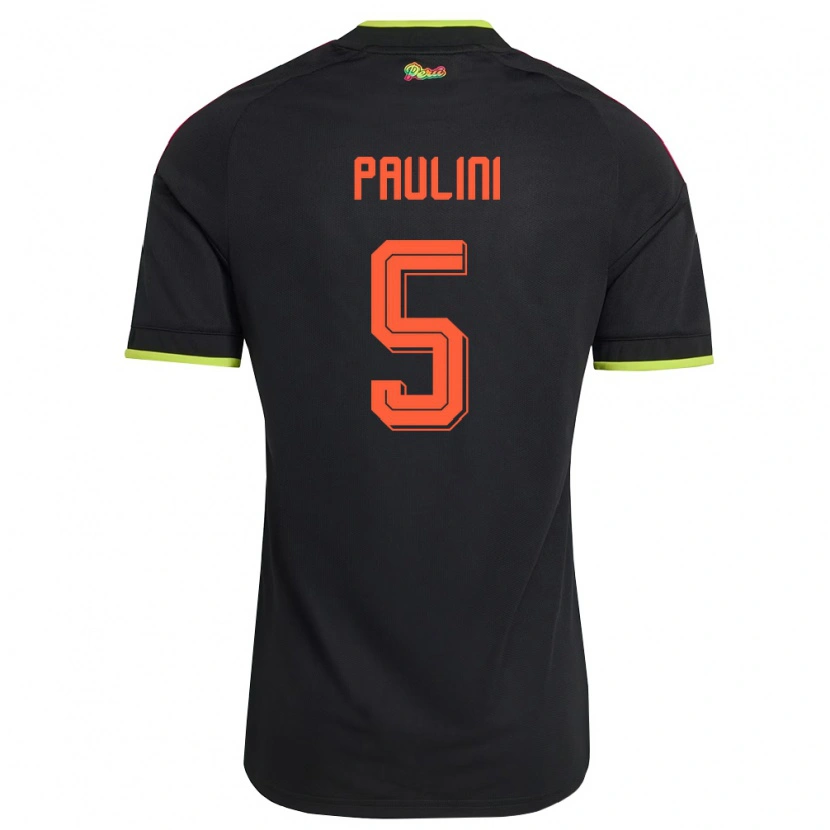 Danxen Män Peru Steven Paulini #5 Svart Gul Rosa Bortatröja Matchtröjor 26-28 Tröjor T-Tröja