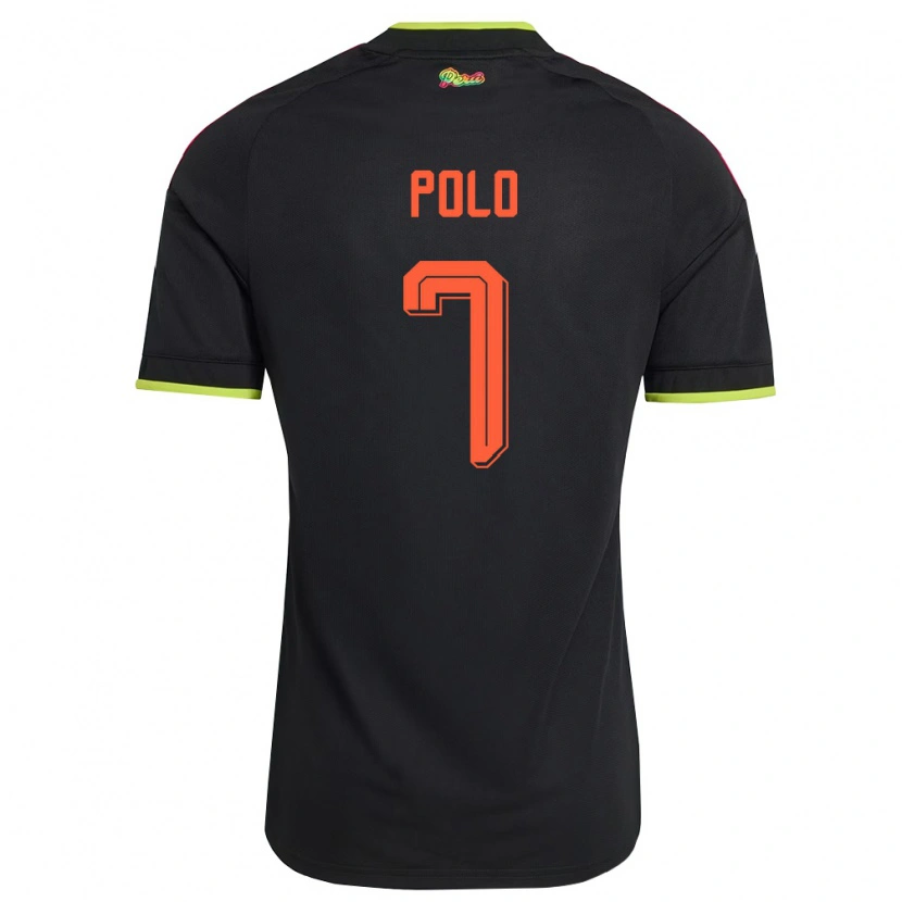 Danxen Män Peru Andy Polo #7 Svart Gul Rosa Bortatröja Matchtröjor 26-28 Tröjor T-Tröja