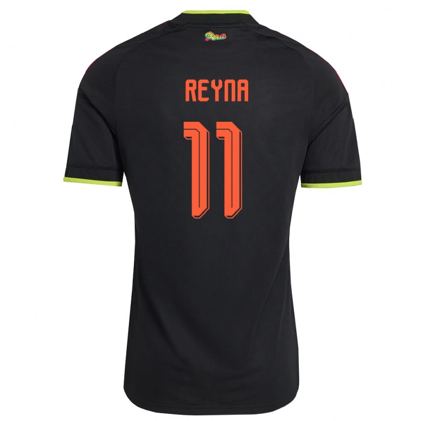 Danxen Män Peru Bryan Reyna #11 Svart Gul Rosa Bortatröja Matchtröjor 26-28 Tröjor T-Tröja