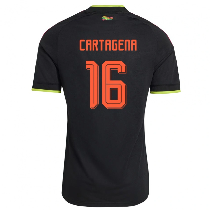 Danxen Män Peru Wilder Cartagena #16 Svart Gul Rosa Bortatröja Matchtröjor 26-28 Tröjor T-Tröja