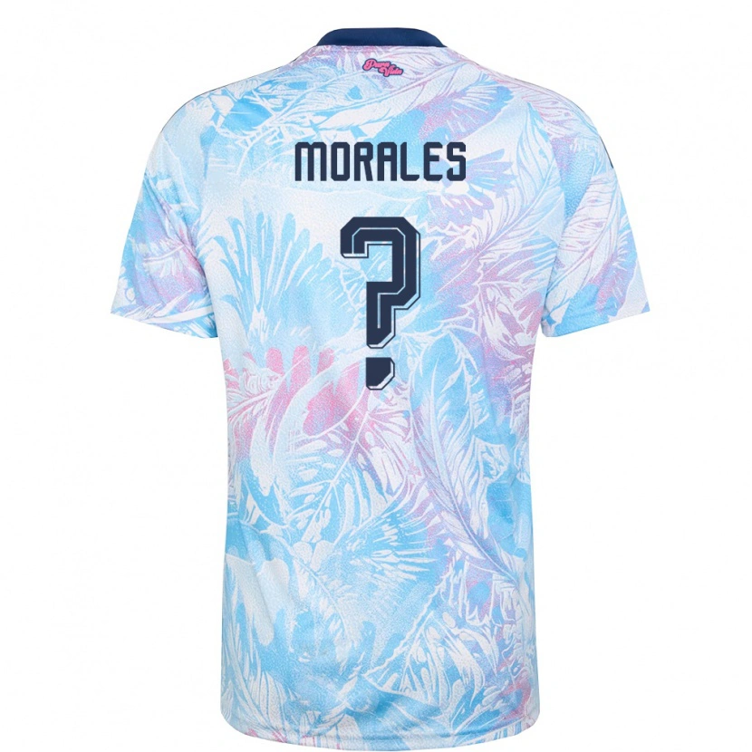 Danxen Män Costa Rica Bryan Morales #0 Himmelblå Marin Rosa Bortatröja Matchtröjor 26-28 Tröjor T-Tröja