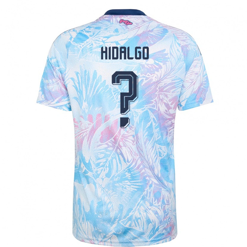 Danxen Män Costa Rica Pablo Hidalgo #0 Himmelblå Marin Rosa Bortatröja Matchtröjor 26-28 Tröjor T-Tröja