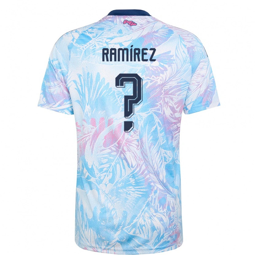 Danxen Män Costa Rica Walter Ramirez #0 Himmelblå Marin Rosa Bortatröja Matchtröjor 26-28 Tröjor T-Tröja