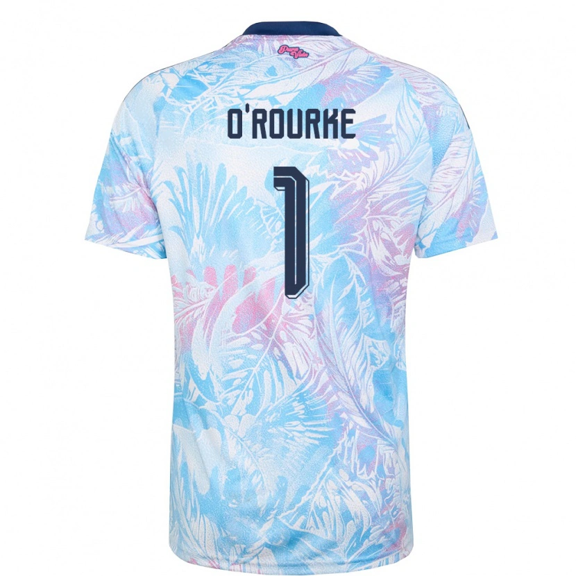 Danxen Män Costa Rica Ian O'rourke #1 Himmelblå Marin Rosa Bortatröja Matchtröjor 26-28 Tröjor T-Tröja