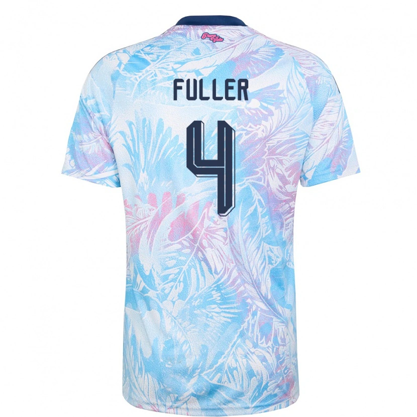 Danxen Män Costa Rica Keysher Fuller #4 Himmelblå Marin Rosa Bortatröja Matchtröjor 26-28 Tröjor T-Tröja