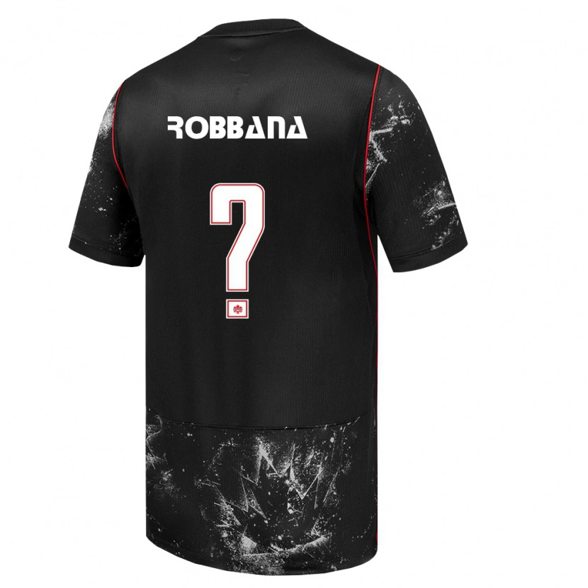 Danxen Män Kanada Omar Robbana #0 Svart Vit Röd Bortatröja Matchtröjor 26-28 Tröjor T-Tröja