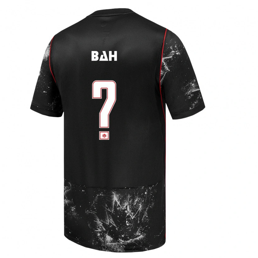 Danxen Män Kanada Elage Bah #0 Svart Vit Röd Bortatröja Matchtröjor 26-28 Tröjor T-Tröja