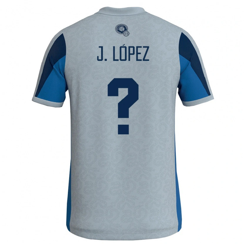 Danxen Män El Salvador Jonathan López #0 Vit Himmelblå Bortatröja Matchtröjor 26-28 Tröjor T-Tröja