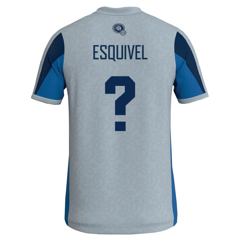 Danxen Män El Salvador Alfredo Esquivel #0 Vit Himmelblå Bortatröja Matchtröjor 26-28 Tröjor T-Tröja