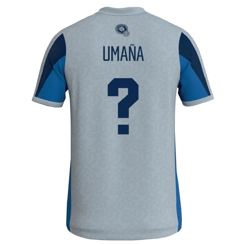 Danxen Män El Salvador Michael Umaña #0 Vit Himmelblå Bortatröja Matchtröjor 26-28 Tröjor T-Tröja