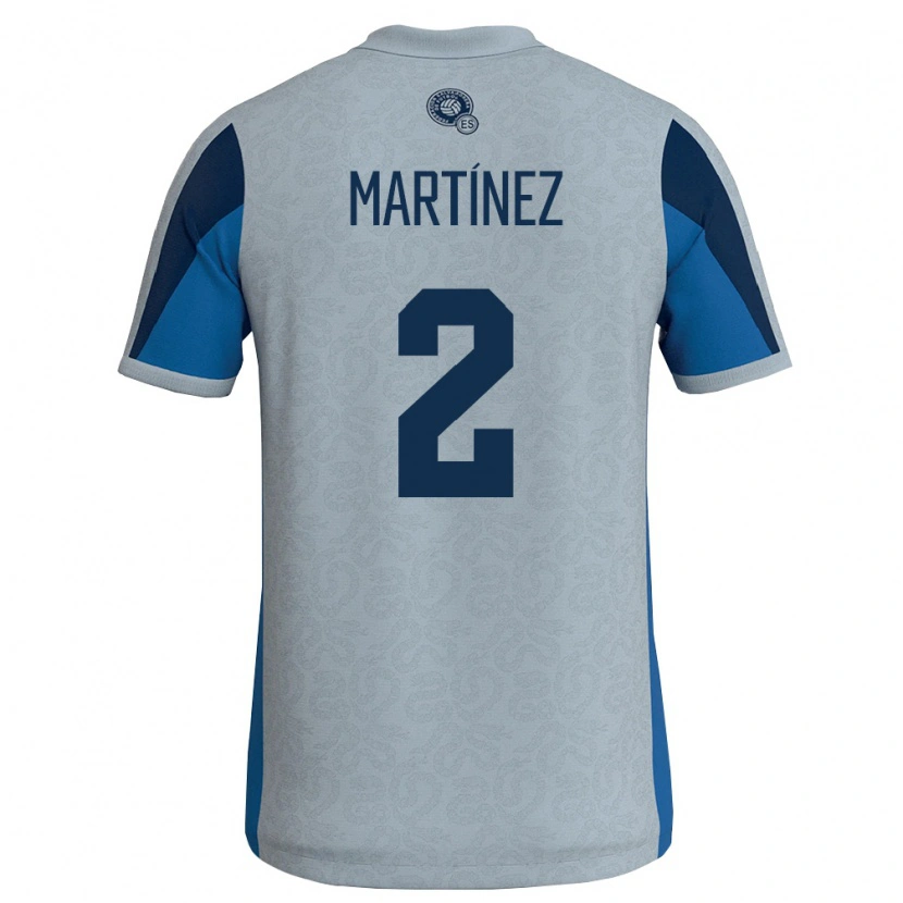 Danxen Män El Salvador Cristian Martínez #2 Vit Himmelblå Bortatröja Matchtröjor 26-28 Tröjor T-Tröja