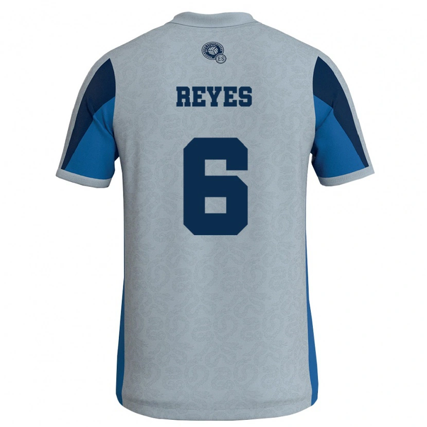 Danxen Män El Salvador Kevin Reyes #6 Vit Himmelblå Bortatröja Matchtröjor 26-28 Tröjor T-Tröja
