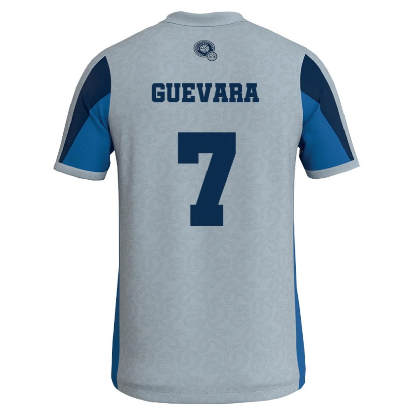 Danxen Män El Salvador Alex Guevara #7 Vit Himmelblå Bortatröja Matchtröjor 26-28 Tröjor T-Tröja