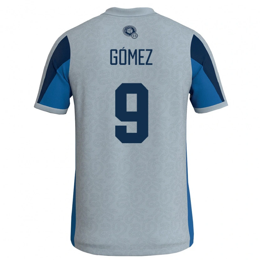Danxen Män El Salvador Samaria Gómez #9 Vit Himmelblå Bortatröja Matchtröjor 26-28 Tröjor T-Tröja