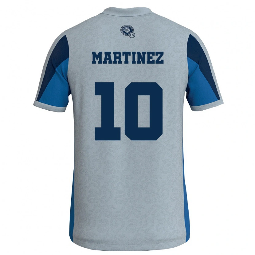 Danxen Män El Salvador Jefferson Martinez #10 Vit Himmelblå Bortatröja Matchtröjor 26-28 Tröjor T-Tröja