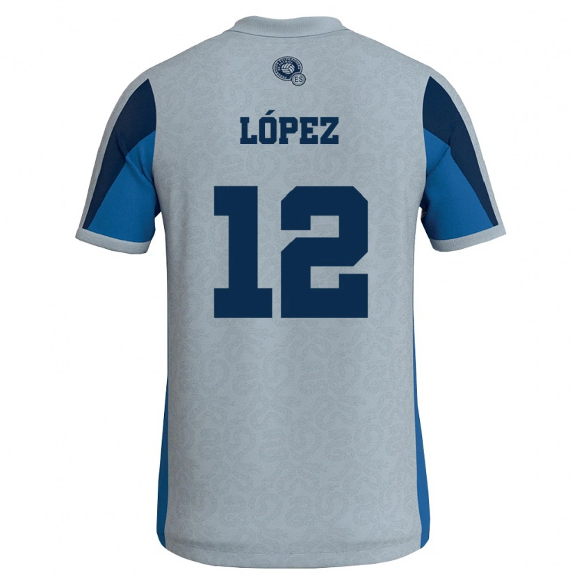 Danxen Män El Salvador Abigaíl López #12 Vit Himmelblå Bortatröja Matchtröjor 26-28 Tröjor T-Tröja