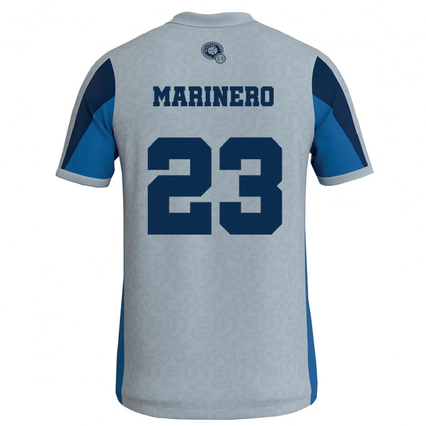 Danxen Män El Salvador Amber Marinero #23 Vit Himmelblå Bortatröja Matchtröjor 26-28 Tröjor T-Tröja