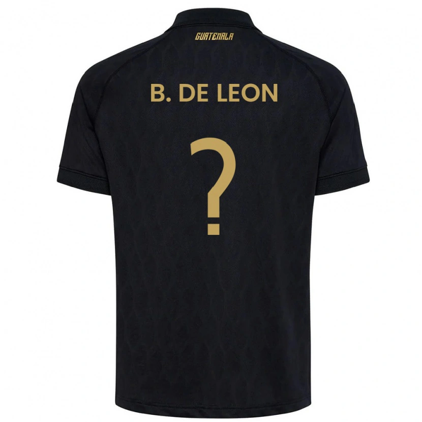 Danxen Män Gwatemala Brandon De Leon #0 Svart Himmelblå Vit Bortatröja Matchtröjor 26-28 Tröjor T-Tröja