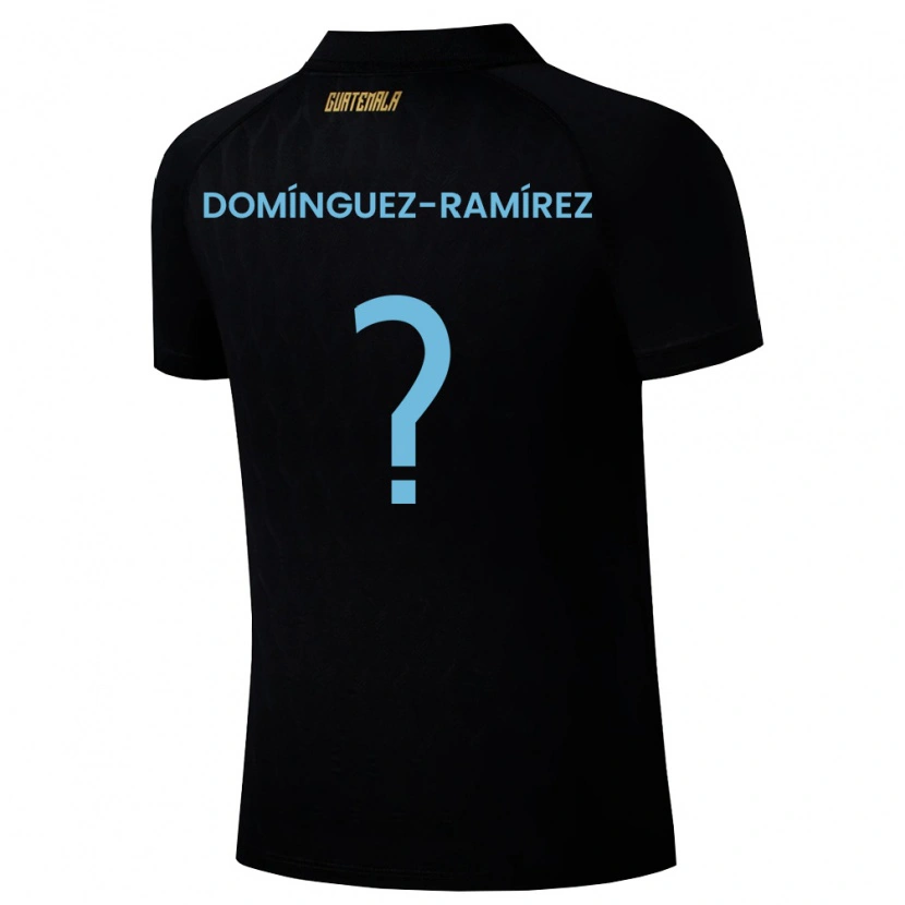 Danxen Män Gwatemala Marco Domínguez-Ramírez #0 Svart Himmelblå Vit Bortatröja Matchtröjor 26-28 Tröjor T-Tröja
