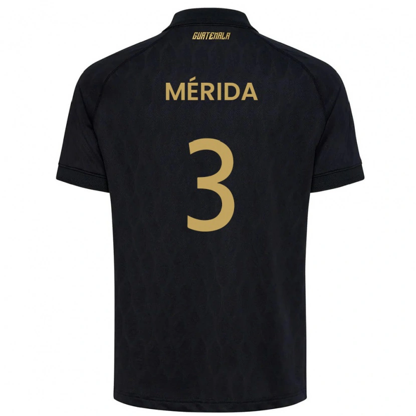Danxen Män Gwatemala Daniel Mérida #3 Svart Himmelblå Vit Bortatröja Matchtröjor 26-28 Tröjor T-Tröja