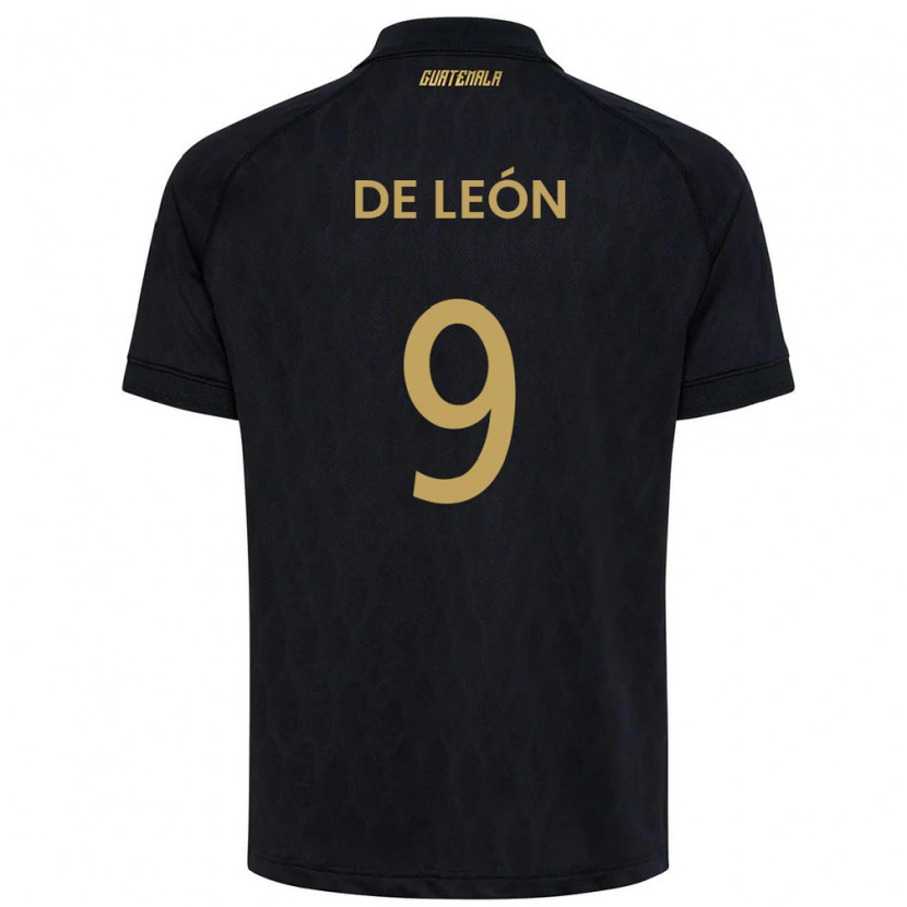 Danxen Män Gwatemala Oscar De León #9 Svart Himmelblå Vit Bortatröja Matchtröjor 26-28 Tröjor T-Tröja