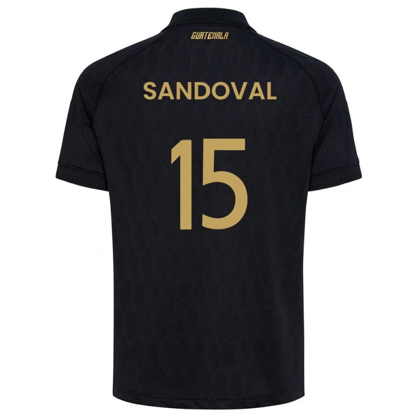Danxen Män Gwatemala Julio Sandoval #15 Svart Himmelblå Vit Bortatröja Matchtröjor 26-28 Tröjor T-Tröja