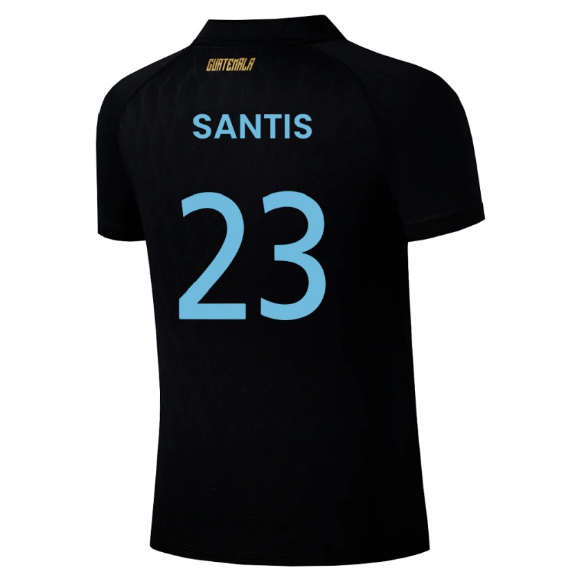 Danxen Män Gwatemala Diego Santis #23 Svart Himmelblå Vit Bortatröja Matchtröjor 26-28 Tröjor T-Tröja