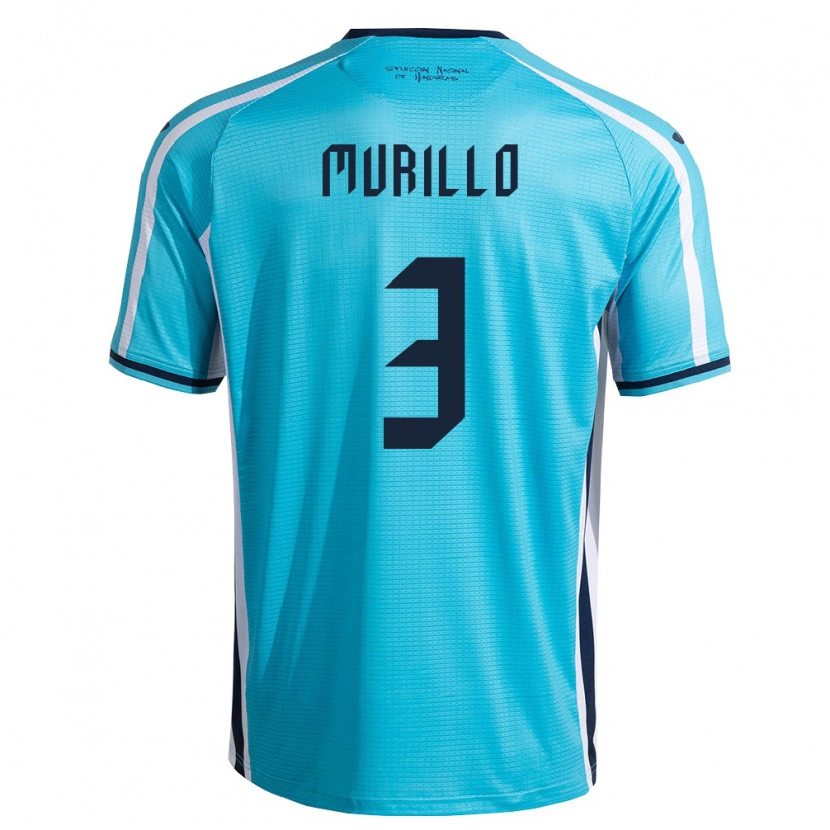 Danxen Män Honduras Bárbara Murillo #3 Himmelblå Marin Bortatröja Matchtröjor 26-28 Tröjor T-Tröja