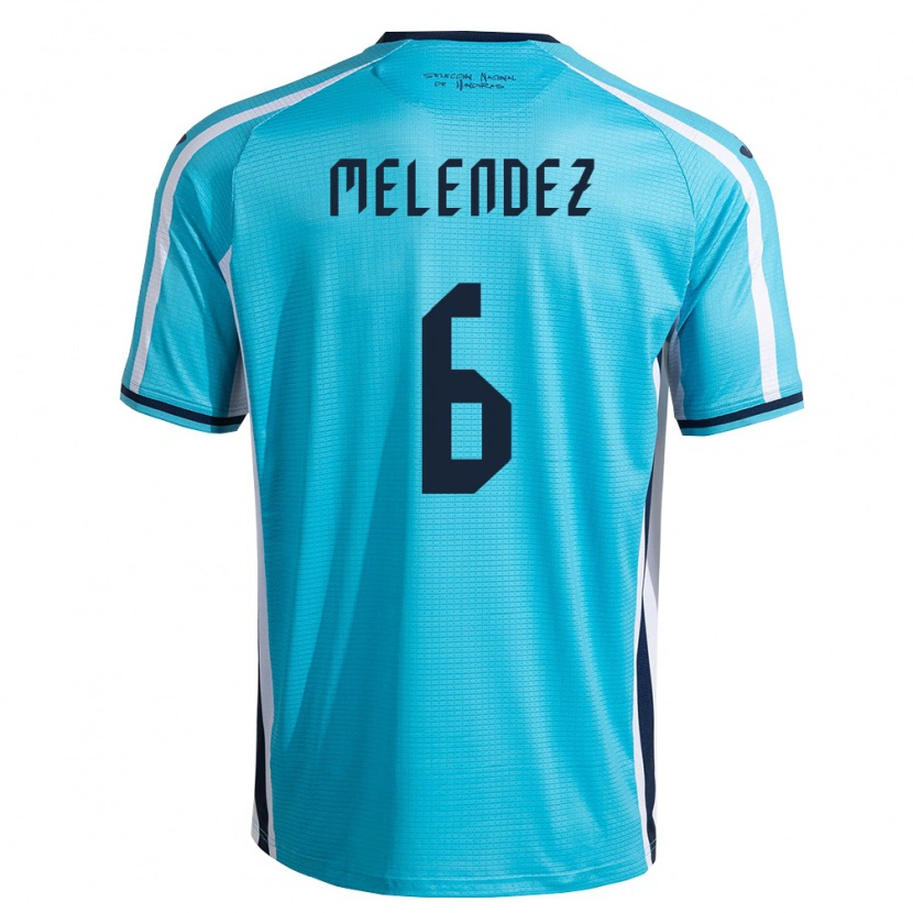 Danxen Män Honduras Cristopher Meléndez #6 Himmelblå Marin Bortatröja Matchtröjor 26-28 Tröjor T-Tröja
