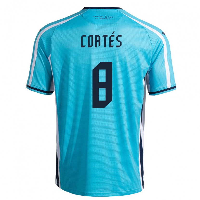 Danxen Män Honduras Bryan Cortés #8 Himmelblå Marin Bortatröja Matchtröjor 26-28 Tröjor T-Tröja