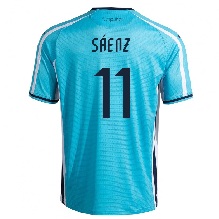 Danxen Män Honduras Bryan Sáenz #11 Himmelblå Marin Bortatröja Matchtröjor 26-28 Tröjor T-Tröja