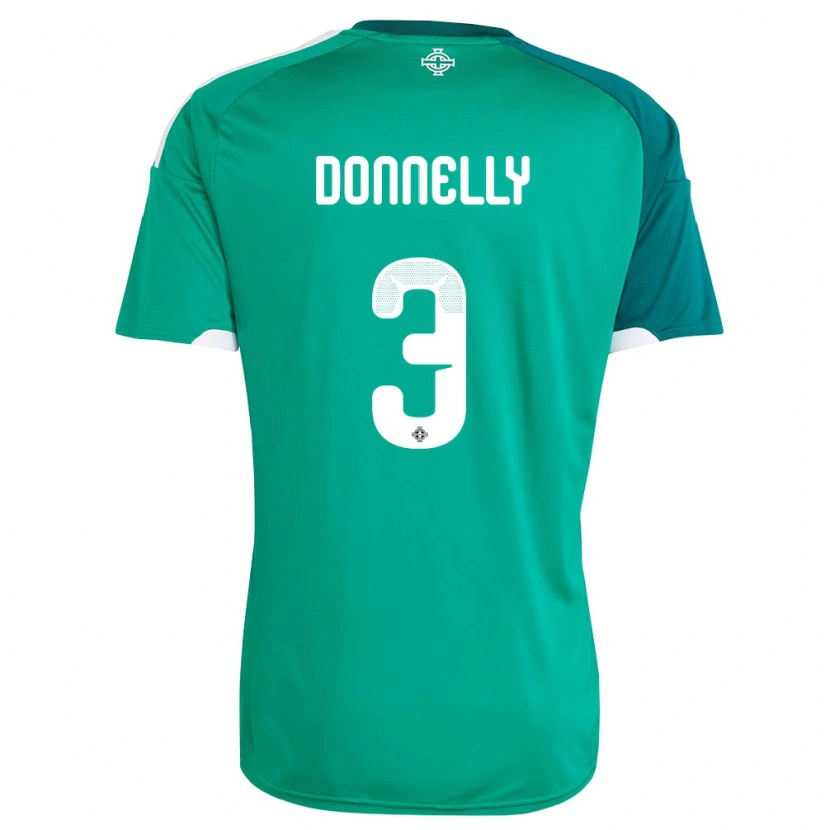 Danxen Kvinnor Nordirland Aaron Donnelly #3 Grön Vit Hemmatröja Matchtröjor 26-28 Tröjor T-Tröja