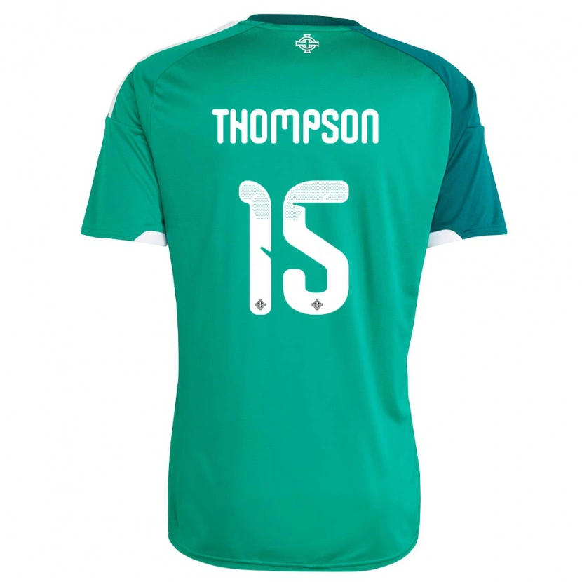 Danxen Kvinnor Nordirland Jordan Thompson #15 Grön Vit Hemmatröja Matchtröjor 26-28 Tröjor T-Tröja