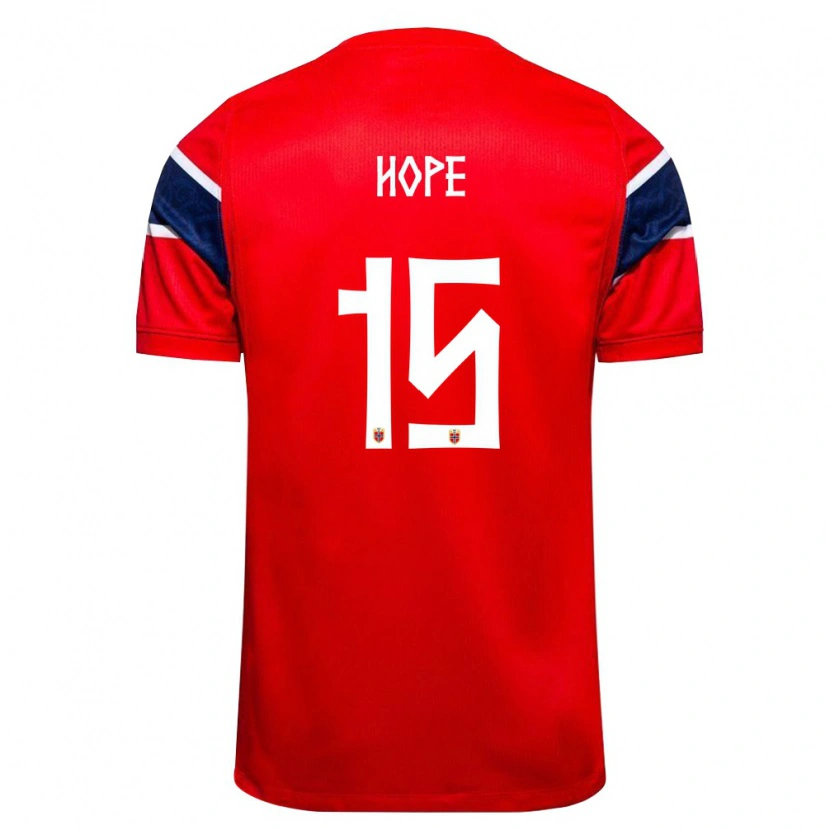 Danxen Kvinnor Norge Mikkel Hope #15 Röd Marin Vit Hemmatröja Matchtröjor 26-28 Tröjor T-Tröja