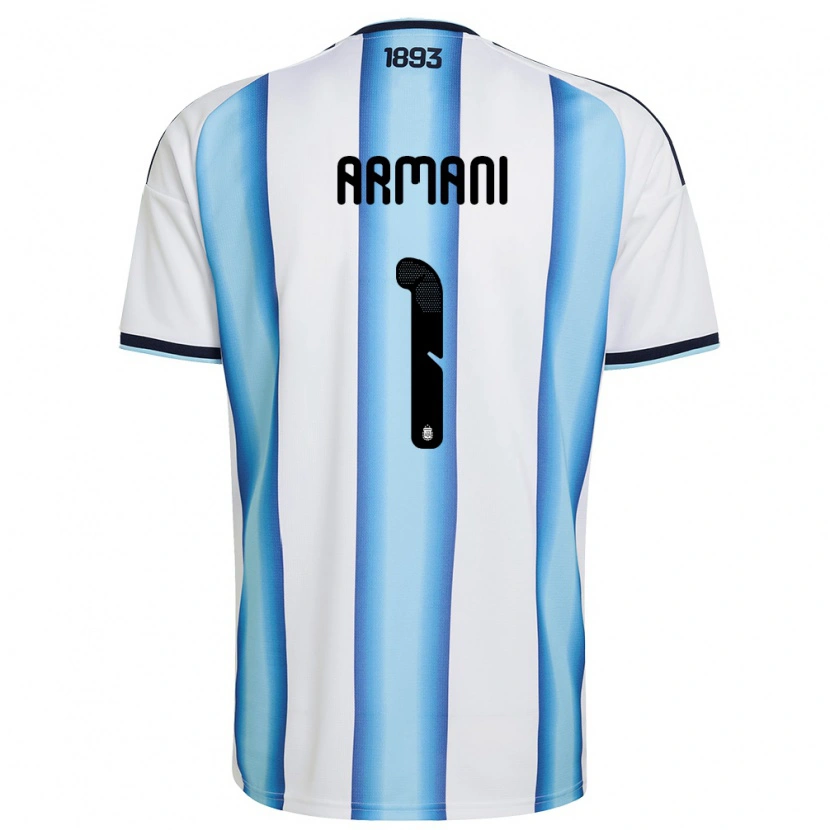 Danxen Kvinnor Argentina Franco Armani #1 Vit Himmelblå Marin Hemmatröja Matchtröjor 26-28 Tröjor T-Tröja