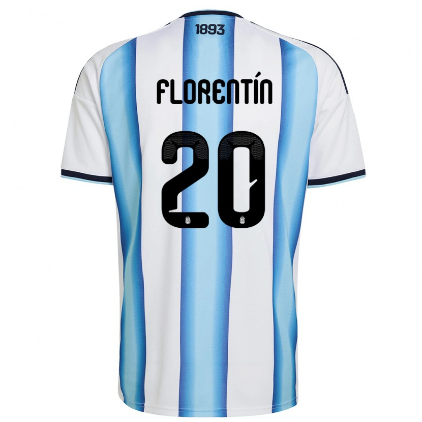Danxen Kvinnor Argentina Ciro Florentín #20 Vit Himmelblå Marin Hemmatröja Matchtröjor 26-28 Tröjor T-Tröja