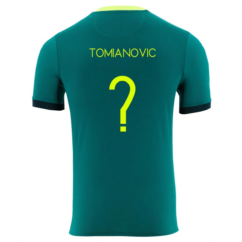 Danxen Kvinnor Bolivia Mirko Tomianovic #0 Grön Gul Svart Hemmatröja Matchtröjor 26-28 Tröjor T-Tröja