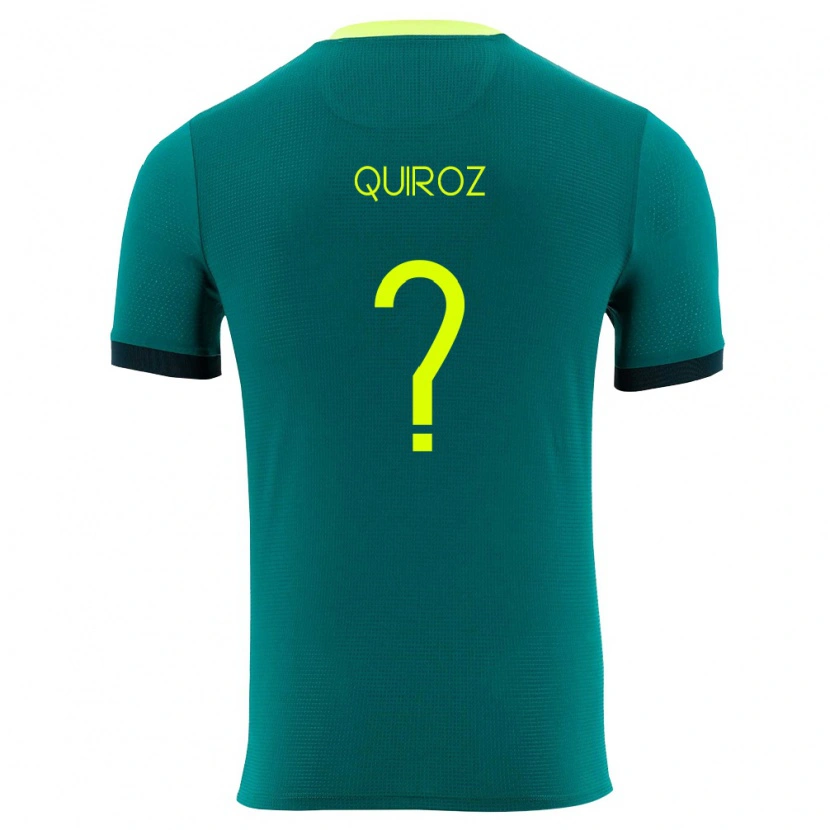 Danxen Kvinnor Bolivia Abigaíl Quiroz #0 Grön Gul Svart Hemmatröja Matchtröjor 26-28 Tröjor T-Tröja