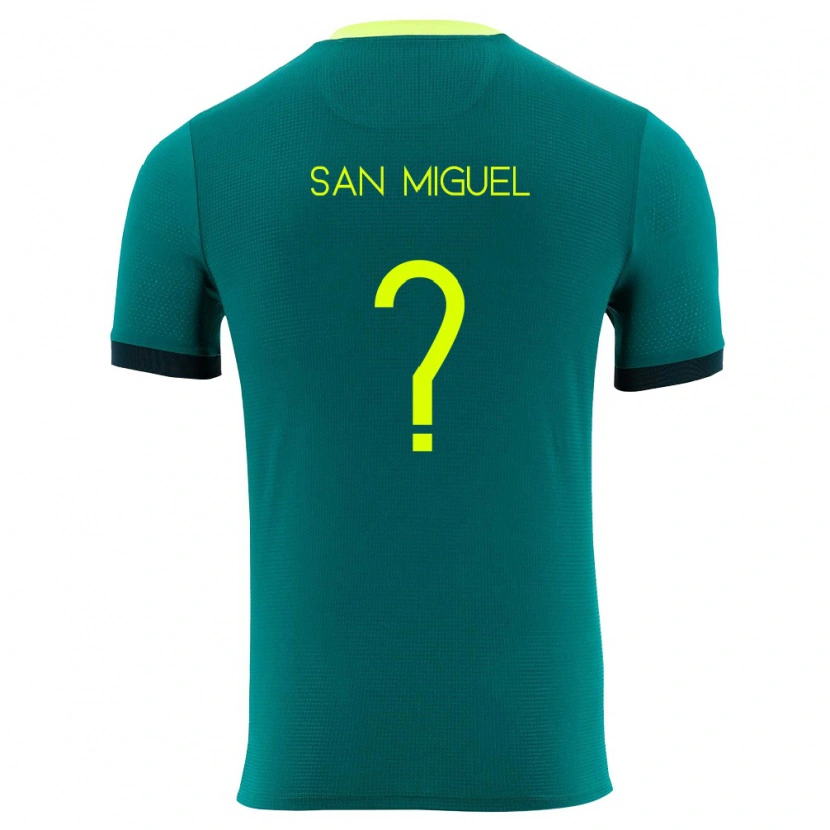 Danxen Kvinnor Bolivia Luana San Miguel #0 Grön Gul Svart Hemmatröja Matchtröjor 26-28 Tröjor T-Tröja