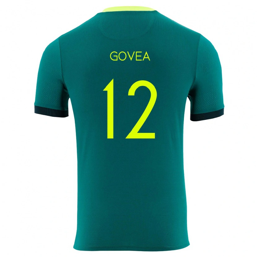 Danxen Kvinnor Bolivia Gerónimo Govea #12 Grön Gul Svart Hemmatröja Matchtröjor 26-28 Tröjor T-Tröja