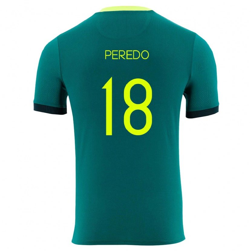 Danxen Kvinnor Bolivia Gustavo Peredo #18 Grön Gul Svart Hemmatröja Matchtröjor 26-28 Tröjor T-Tröja