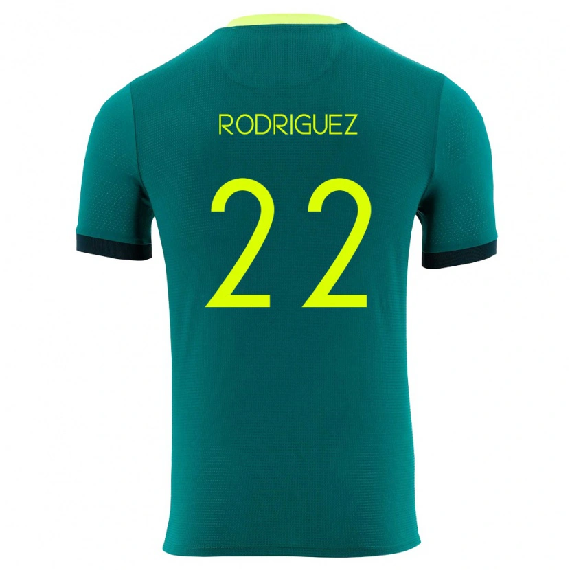 Danxen Kvinnor Bolivia Carlitos Rodriguez #22 Grön Gul Svart Hemmatröja Matchtröjor 26-28 Tröjor T-Tröja