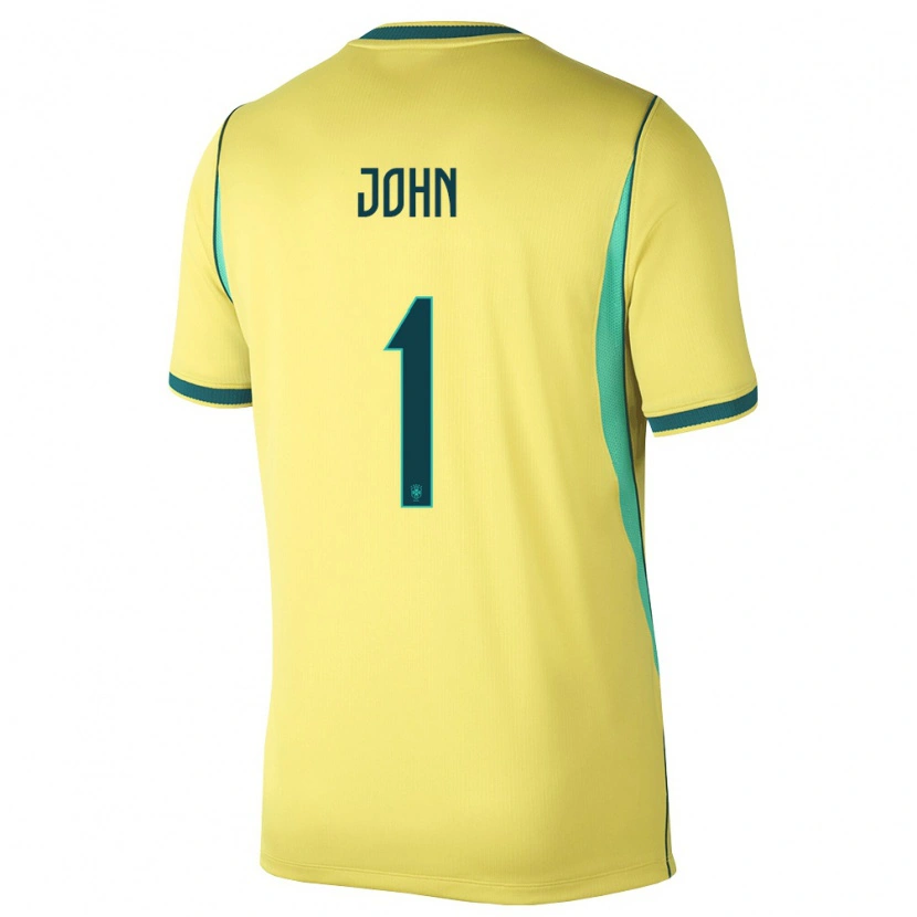 Danxen Kvinnor Brasilien John Victor #1 Gul Grön Hemmatröja Matchtröjor 26-28 Tröjor T-Tröja