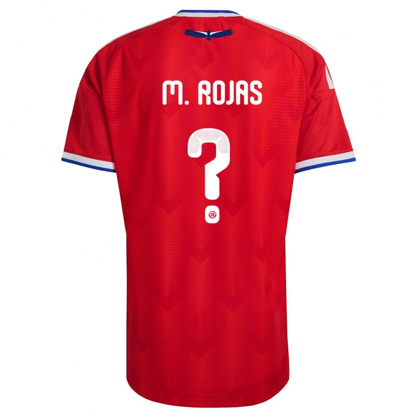 Danxen Kvinnor Chile Maximiliano Rojas #0 Röd Vit Blå Hemmatröja Matchtröjor 26-28 Tröjor T-Tröja
