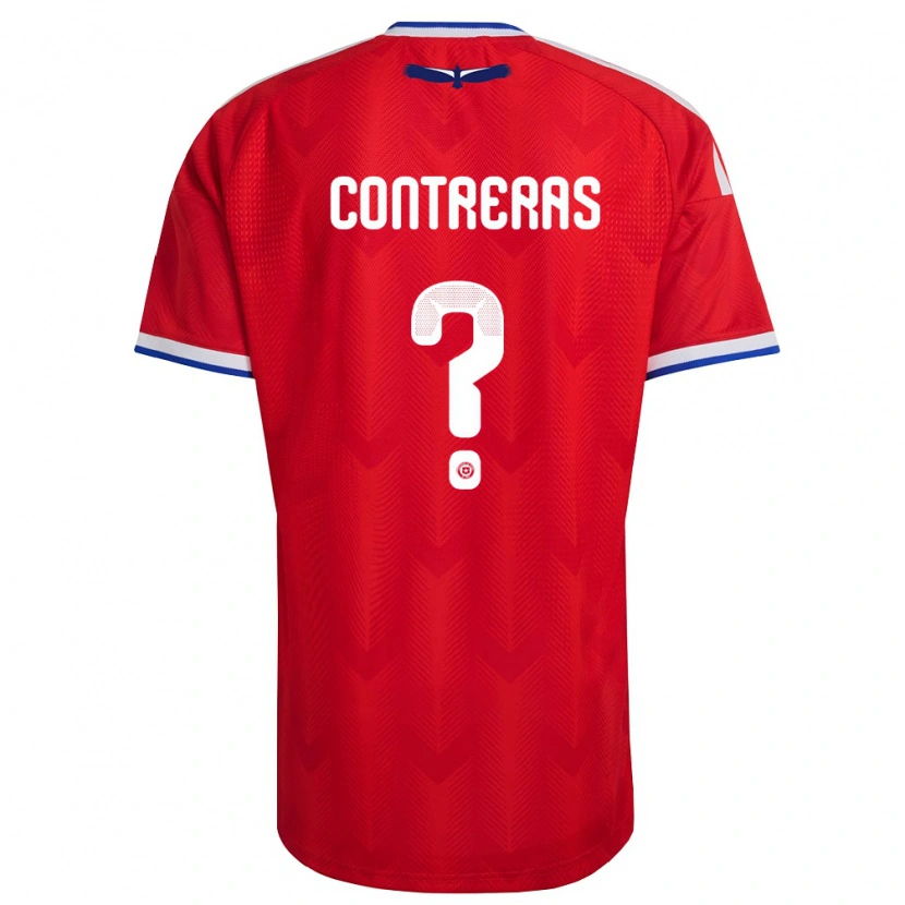 Danxen Kvinnor Chile Mathías Contreras #0 Röd Vit Blå Hemmatröja Matchtröjor 26-28 Tröjor T-Tröja