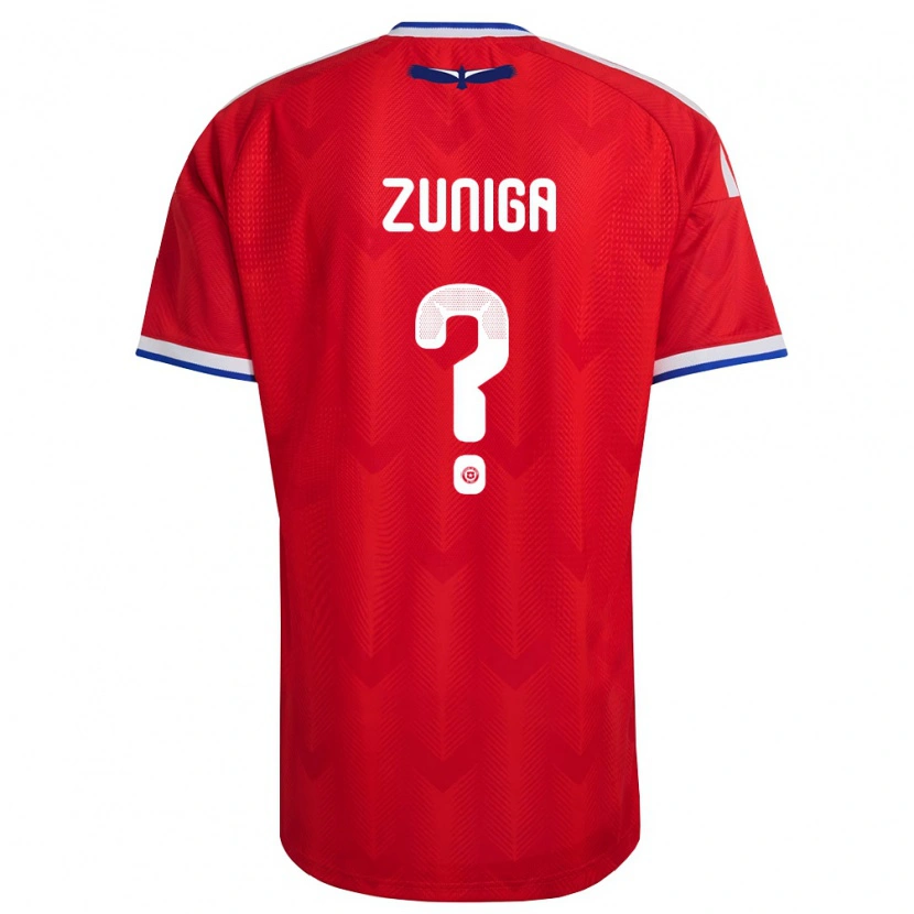 Danxen Kvinnor Chile Máximo Zúñiga #0 Röd Vit Blå Hemmatröja Matchtröjor 26-28 Tröjor T-Tröja