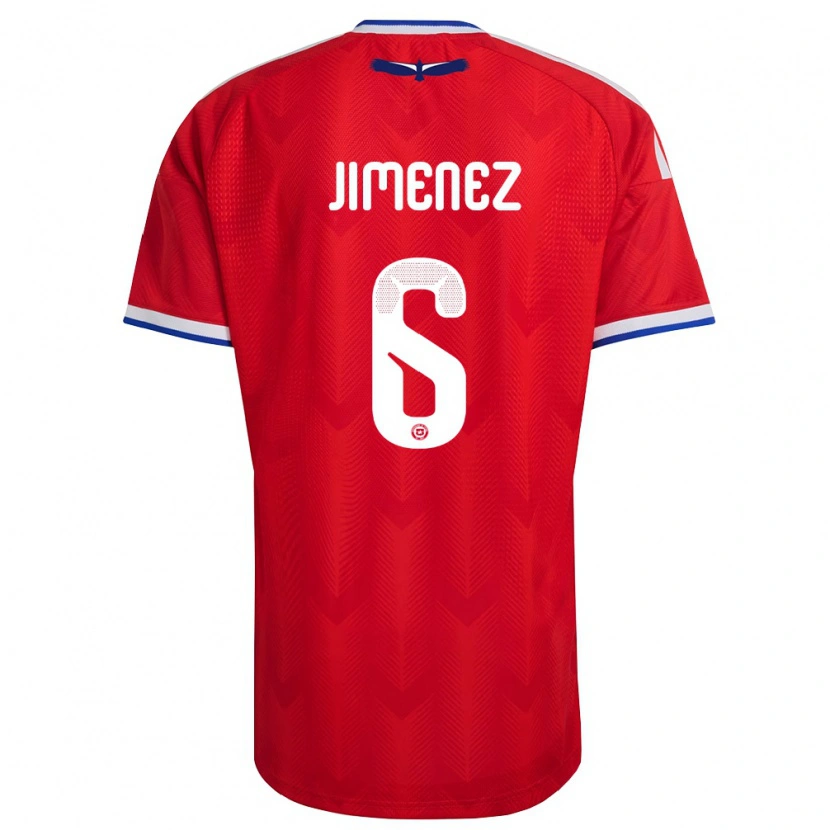 Danxen Kvinnor Chile Yastin Jiménez #6 Röd Vit Blå Hemmatröja Matchtröjor 26-28 Tröjor T-Tröja