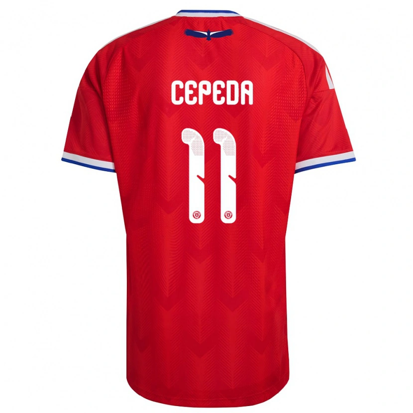Danxen Kvinnor Chile Lucas Cepeda #11 Röd Vit Blå Hemmatröja Matchtröjor 26-28 Tröjor T-Tröja