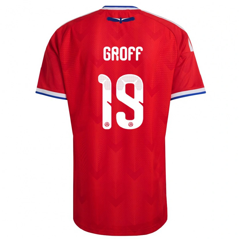 Danxen Kvinnor Chile Llanka Groff #19 Röd Vit Blå Hemmatröja Matchtröjor 26-28 Tröjor T-Tröja