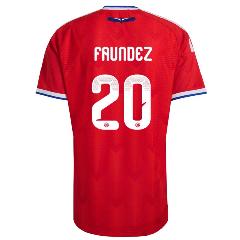 Danxen Kvinnor Chile Felipe Faúndez #20 Röd Vit Blå Hemmatröja Matchtröjor 26-28 Tröjor T-Tröja